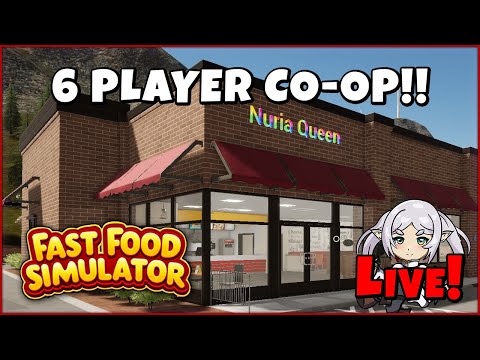 CRAZY DRIVE THRU FAST FOOD SIMULATOR GAMEPLAY!! 6 PLAYER CO-OP