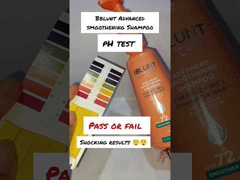 Bblunt smoothening Shampoo pH test #skincare #phtest #bblunt #shampoo #haircare #viral #shorts #1m