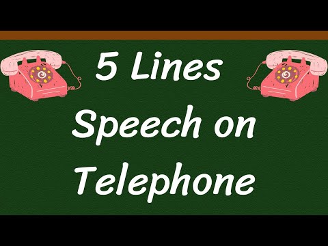 Telephone Short 5 Lines Speech in English || 5 Lines Speech on Telephone