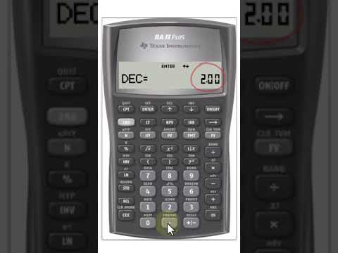 Change decimal Places | TI BAII+ calculator