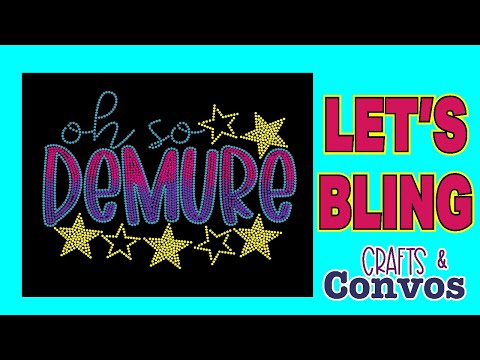 Crafts & Convos | Test New Oh So Demure Bling Design | Hotfix Rhinestone T-Shirt