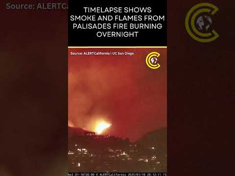 Timelapse Shows Growing Smoke and Flames From Palisades Fire Burning Overnight | CLRCUT