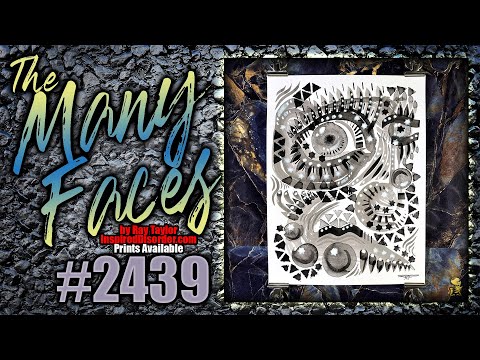 #2439 The Many Faces 2024 Collection: Ink Painting Process Timelapse with Ray Taylor