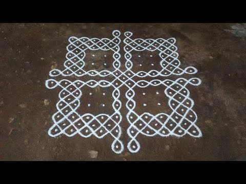 12 x 2 dots margazhi madha elegant beautiful kambi kolam | easy sikku kolam | SathyaSelva Arts