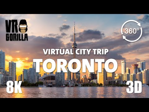 Toronto, Canada Guided Tour in 360 VR (short) - Virtual City Trip - 8K 360 3D