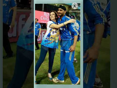 Nita Ambani and harbhajan Singh and all cricket team#shortsvideo #shorts_ #shortsfeed#cricket