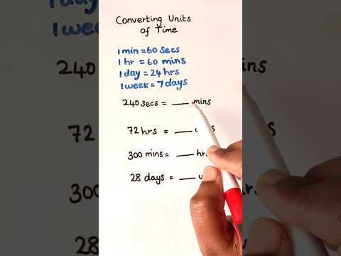 Math Tricks l l Converting Units of Time #mathtricks #math #mathhacks