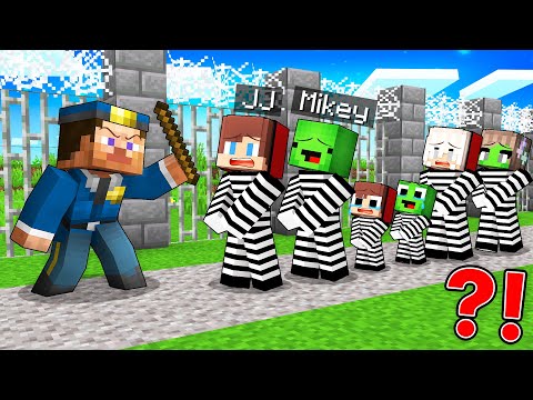 Mikey Family & JJ Family Survive Their First Arrest in Minecraft (Maizen)