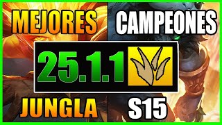 BEST JUNGLE CHAMPIONS S15 | ELO RATINGS 2025 | TIER LIST S+ | LOL GUIDE | PATCH 25.1.1 | #lol