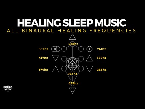 BLACK SCREEN SLEEP MUSIC | Special Binaural | All healing frequencies | DEEP HEALING