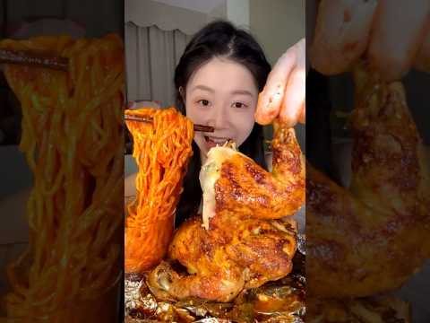 먹방 먹는 소리 Spicy Noodle Chicken #asmr #mukbang #eating #food #shorts