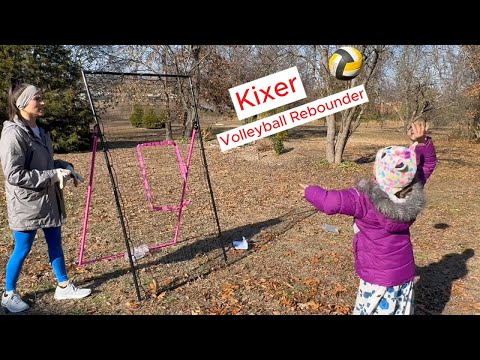 Kixer Volleyball Rebounder, easy assembly for hours of fun! #volleyball #practice  #rebounder