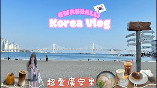 Korea Vlog | 愛上早晚魅力不同的釜山廣安里～賴著不走| 釜山米其林推薦豬肉湯飯開箱 | 超療癒海邊狗狗咖啡廳 | Busan🇰🇷