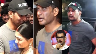 Actor Vishal Back To Normal | #MadhaGajaRaja Premier Show at Sathyam Cinemas