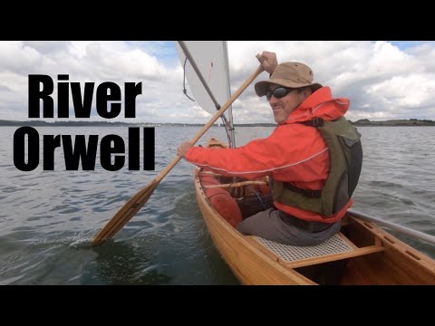 Canoe Sailing on the Orwell Estuary.  Fishy Noodle Pocket Stove Lunch. Solway Dory Sailing Rig.