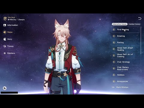 JIAOQIU ALL VOICE LINES (ENGLISH)