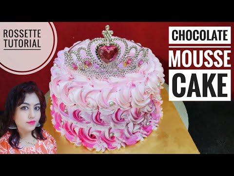 Floral Design Chocolate Mousse Cake | Chocolate Mousse Cake Tutorial