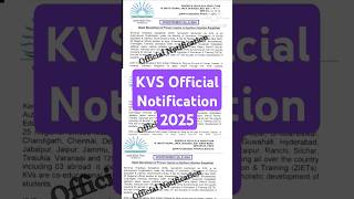 KVS Vacancy 2024| Kvs vacancy 2024 Notification| Kv PGT TGT  PRT Eligibility Syllabus Post exam 2024