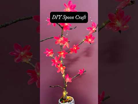 DIY spoon flowers #bestfromwaste #shortsfeed #shortsindia #craft #bestoutofwaste #livingroomdecor