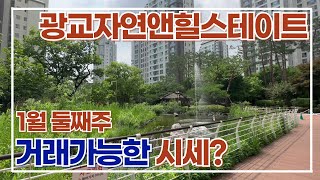 1월2주차) 광교자연앤힐스테이트 매매/전세/월세 가격입니다.