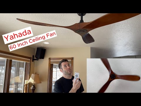 Yahada 60 Inch Ceiling Fan, quiet with many speeds and remote! #fan #ceilingfan #ceilingfans