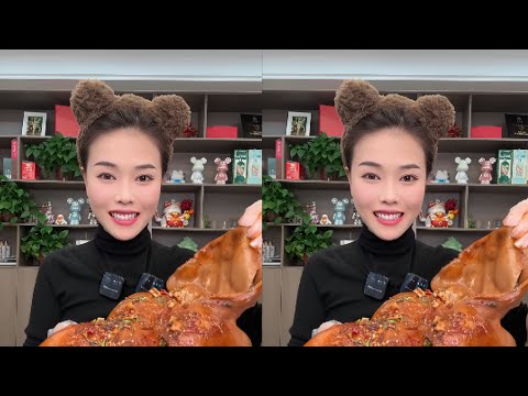 Pig ears mukbang