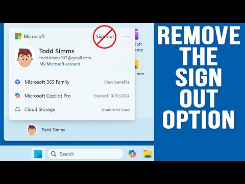 How to Remove the User Sign Out Option from the Windows Start Menu