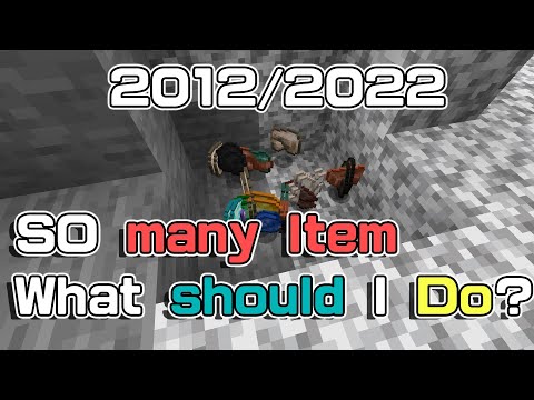 【Minecraft】東西太多撿不起來?How to pick it up?? The difference between 2012 and 2022!!