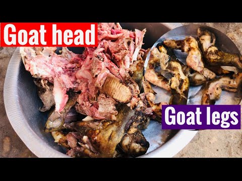 Enjoying goat meat especially the head and legs, BEST STEW EVER!!