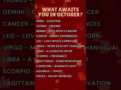 WHAT AWAITS YOU IN OCTOBER #astrology #zodiac