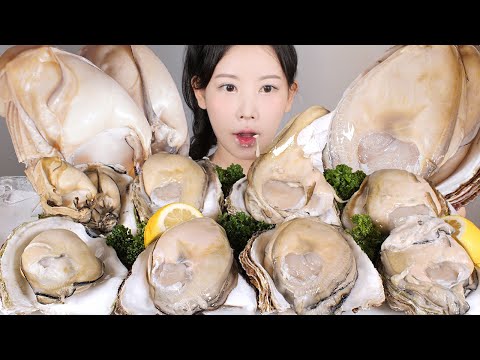 난 크림빵 대신 크림굴을 먹지🦪🤍 역대급 크림 가득 찬 바위굴 먹방 Giant Raw Oysters [eating show] mukbang korean food