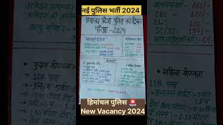 Himanchal Pradesh Police Bharti 2024 ll HP Police Constable Recruitment 2024 Notification Out #hpssc