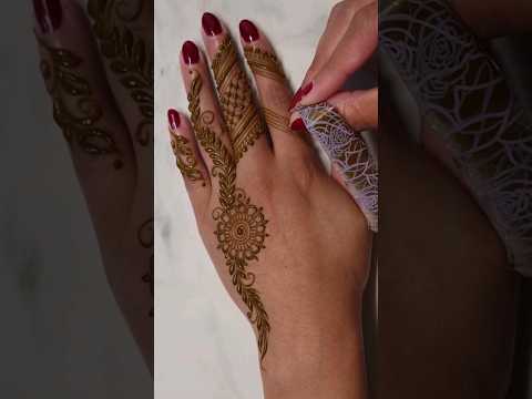 Easy Minimal mehendi design for Eid #henna #hennadesign #mehndi