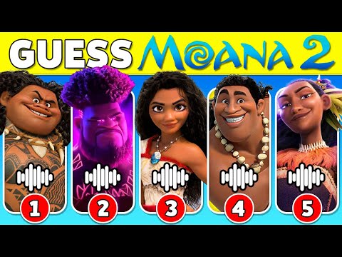 Guess The Moana 2 Movie We're Back Characters by Voice 🌊🏝️🌺 Moana 2 Trailer Songs Quiz