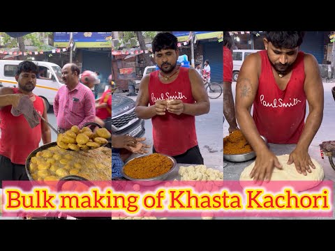 Bulk making of Khasta Kachori in Kolkata😍😍 Bhut tasty bnate hai bhaiya🤩🤩