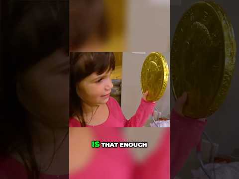 Using a GIANT Gold Coin to Buy a Pretend Cake 🎂