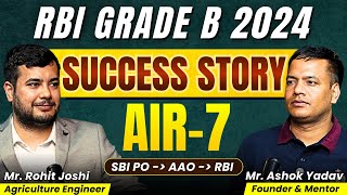 AIR 7: Mr. Rohit Joshi:  RBI Grade B 2024 Topper Interview