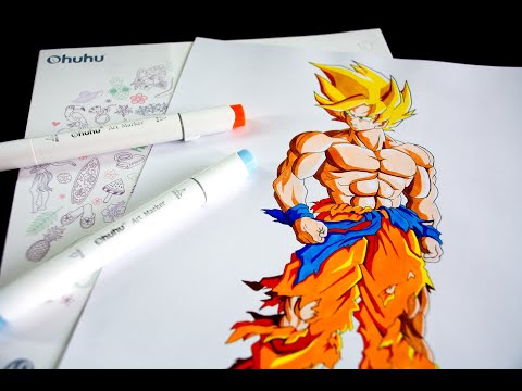 Dragonball Super Goku Manga Art, Ohuhu Marker Pad