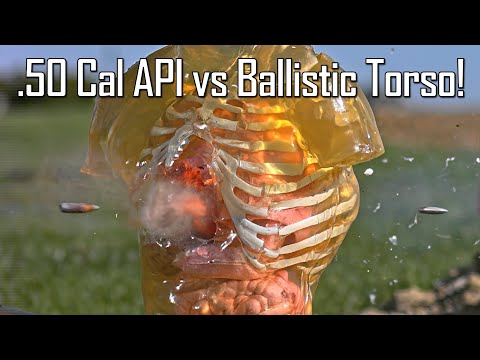 .50 Cal API vs Ballistic Torso! - Ballistic High-Speed