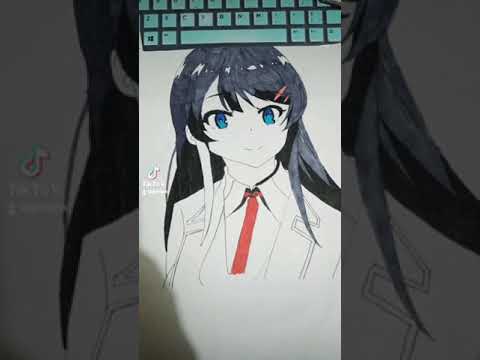 Coloring Mai san #drawing #anime #art #maisan #bunnygirlsenpai #1minshorts