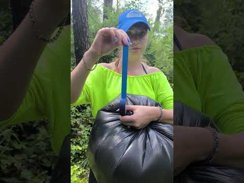 GIRL Made A Life Buoy Out of A Garbage Bag!🚮🤯#camping #survival #bushcraft #outdoors #lifehack