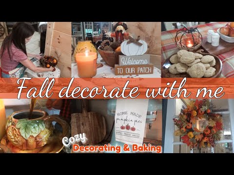 🍂Cozy Fall Decorating 2024 & Homemade Snickerdoodle Cookies | Country Cabin Inspired Fall Decor