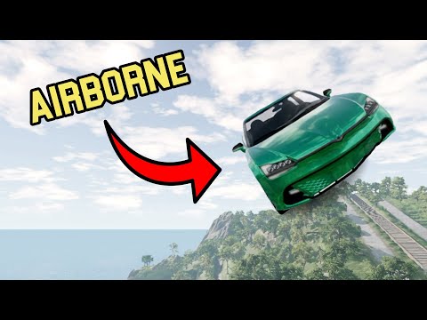 Cars Flying from Ramp on an a new BEAMNG MAP!