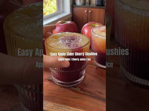 Easy Apple cider cherry Slushies at home. #juicingrecipes more details in comments!