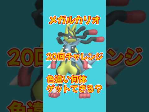 【ポケモンGO】メガルカリオを20回チャレンジして、色違いは何体ゲットできるの？ #ポケモンgo #ポケモン #ポケgo #pokemon #PokémonGO #shorts