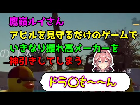 【ホロライブ切り抜き/鷹嶺ルイ】アヒルを見守るゲームでいきなり最高の撮れ高を稼ぎ出すアヒルを神引きするルイ姉【猫型ロボット/海賊王】