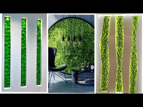 Artificial Grass Wall Home Decor | Moss Wall Interior House | Living Room Wall Decorating Ideas