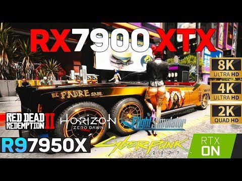 RX 7900 XTX - 1440p , 4K , 8K Ray Tracing Gaming Test | R9 7950X