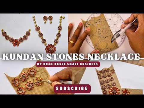 Necklace using Kundan stones #mybusiness #business #homegrown #jewellerymaking