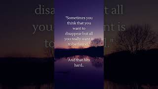 "Sometimes you think that you want to.. " #shorts #depression #sadstatus #sadstatusforwhatsapp